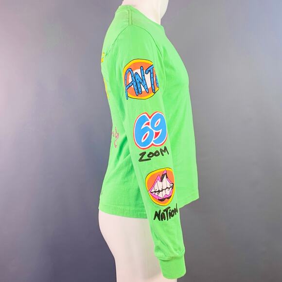 CHROME HEARTS Size S Sex Records Green Graphic Cotton Long Sleeve T-shirt - Picture 3 of 12